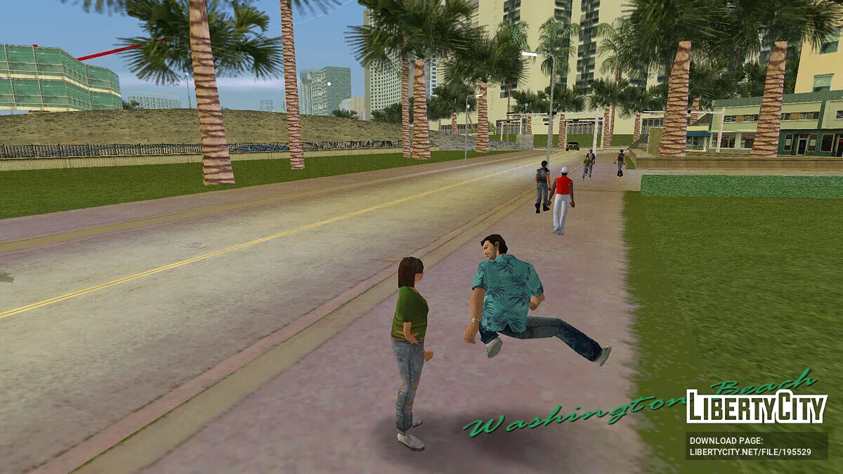 Откинуть пешехода ударом / GTA Vice City