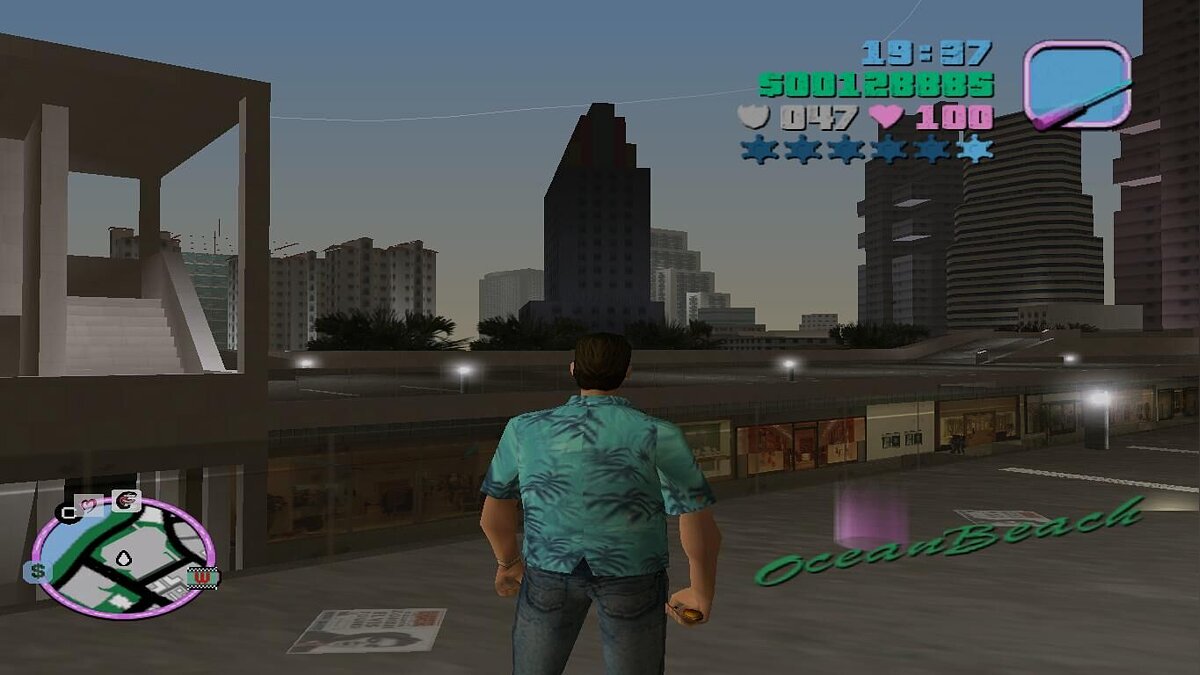 Скачать Покупка всего транспорта на крыше стоянки торгового центра для GTA  Vice City