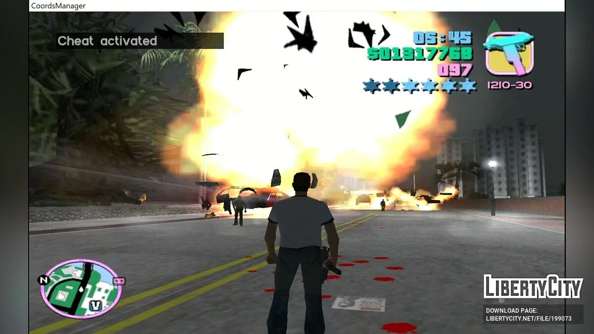 Возможность взорвать вертолёт с помощью чит-кода / GTA Vice City