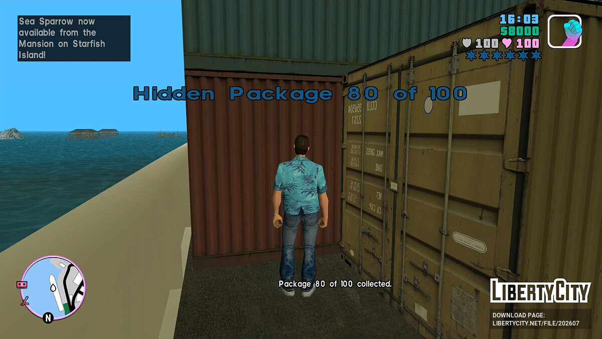 Скачать Телепорт к спрятанным пакетам для GTA Vice City