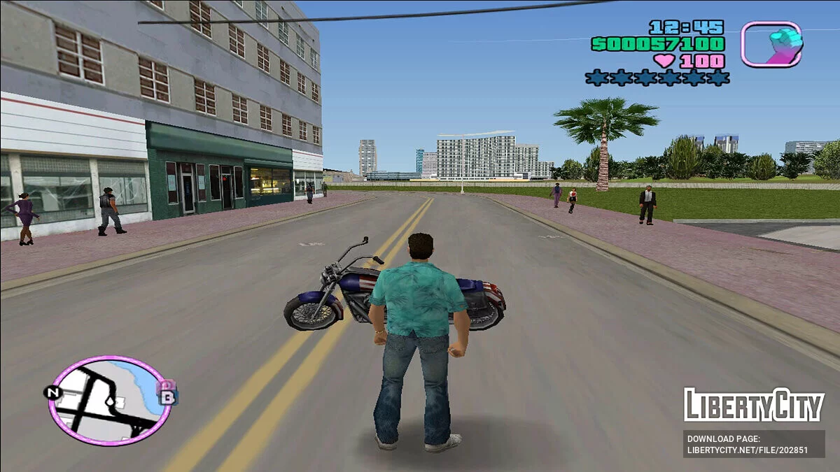Возможность кататься со шлемом / GTA Vice City