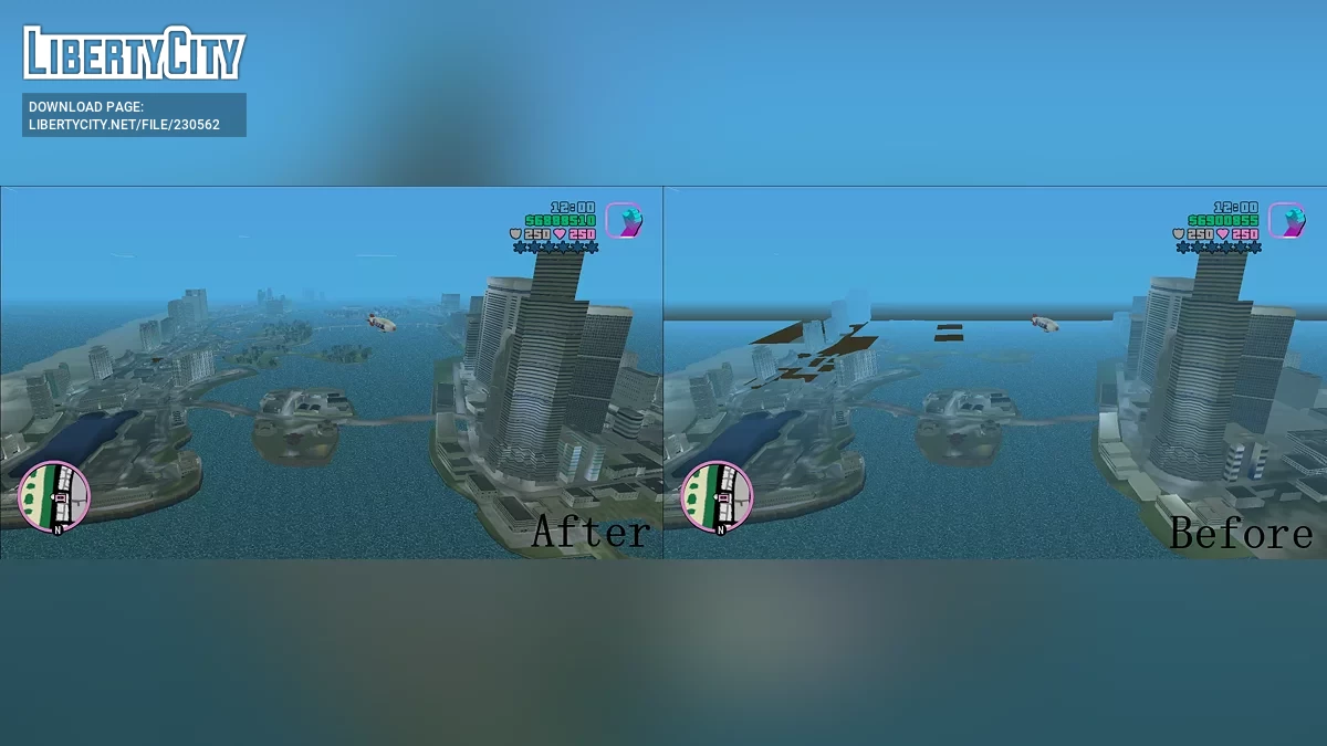 Сверхдалекая прорисовка / GTA Vice City