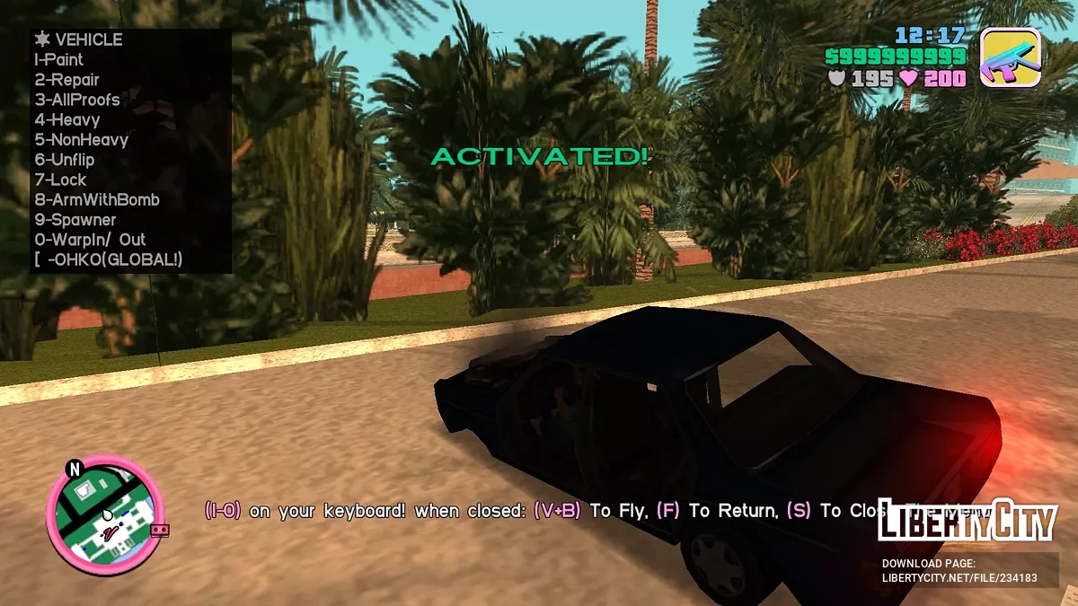 GTA VC Cleo Чит Меню / GTA Vice City