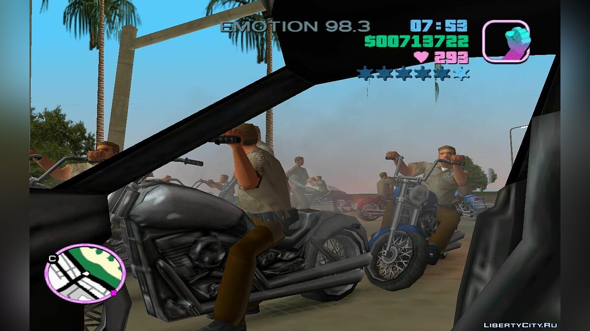 Патрульные полицейские в трафике на мотоциклах (VC) 1.4 для GTA Vice City - Картинка #5