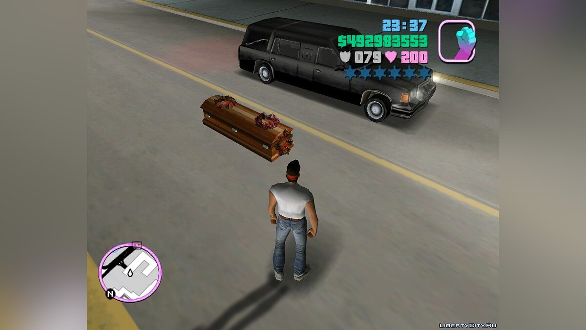 Romero's Hearse Drop Explosive Coffins для GTA Vice City - Картинка #1