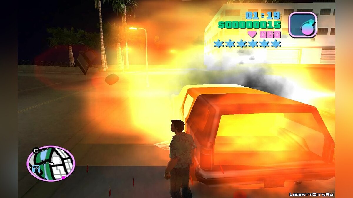 Игра без полиции, неуязвимость, бесконечные патроны и бег v1.0 для GTA Vice City - Картинка #3