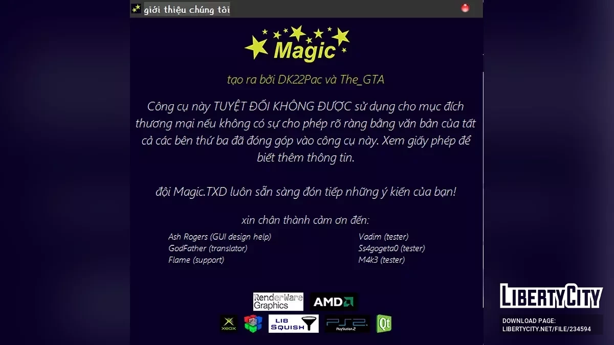 Вьетнамская локализация для MagicTXD / GTA Vice City