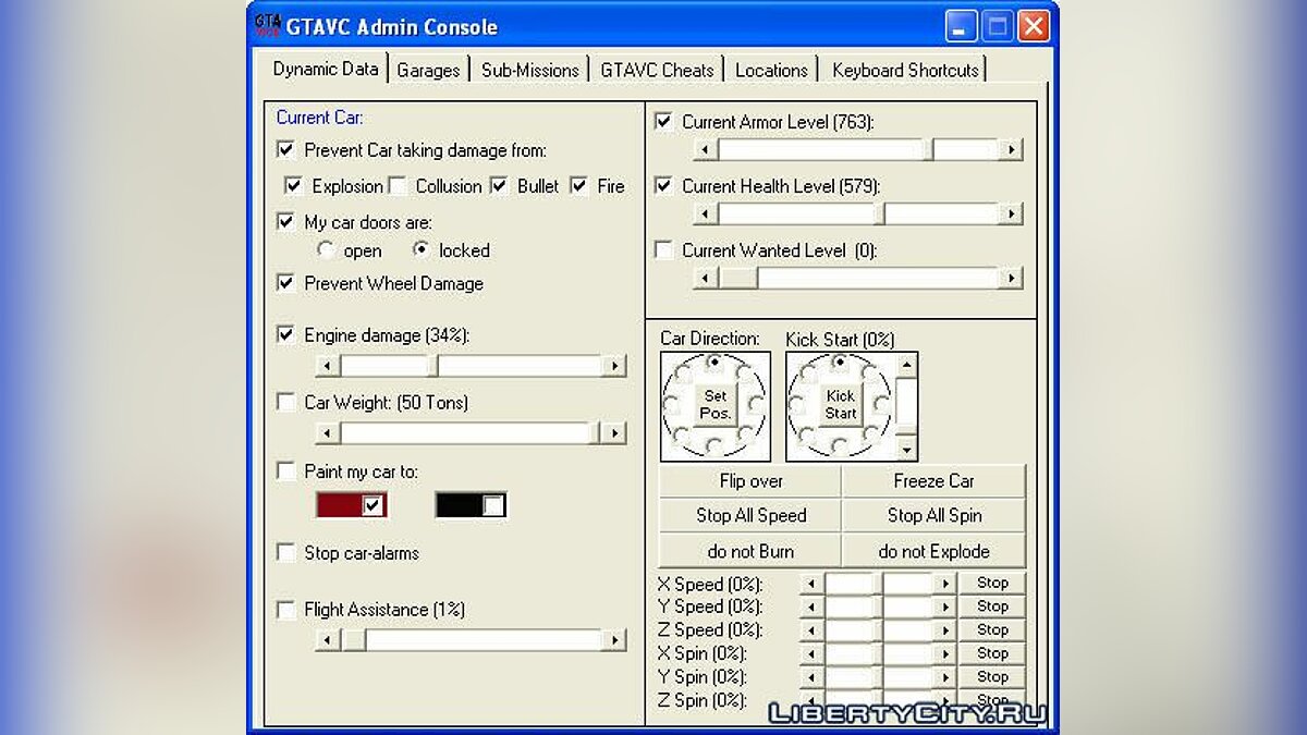 GTAVC Admin Console для GTA Vice City - Картинка #1