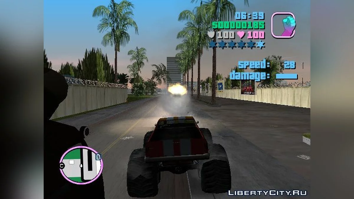 Marshall Monster Truck for Vice City (MVL) v. 1.0 / GTA Vice City