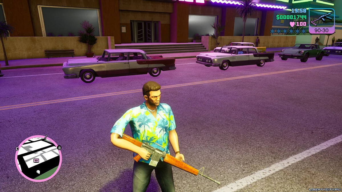 Service rifle from Fallout New Vegas / GTA Vice City: The Definitive Edition