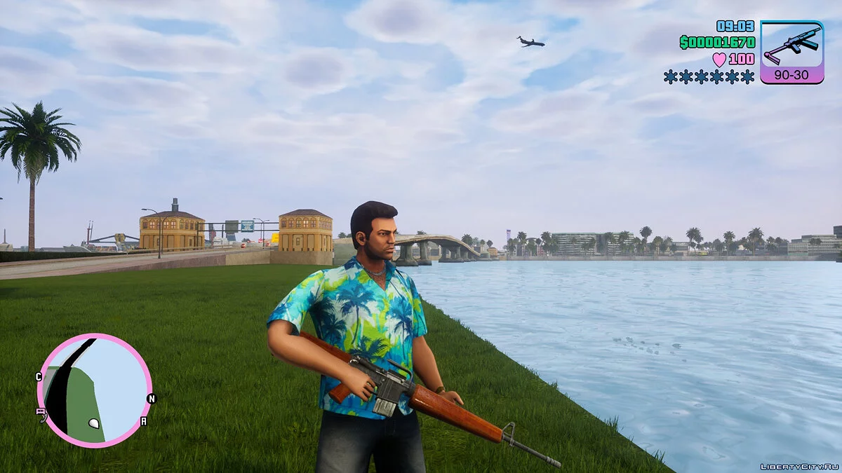 Service rifle from Fallout New Vegas / GTA Vice City: The Definitive Edition