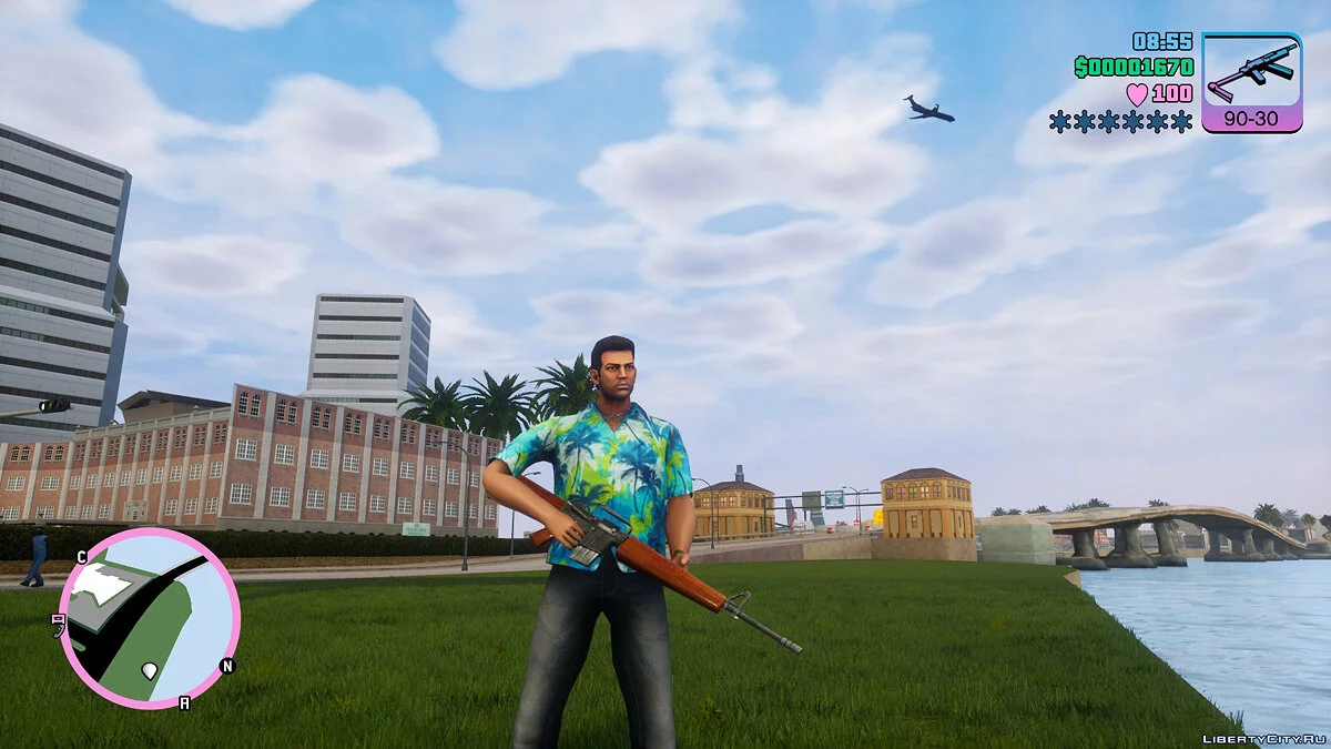 Service rifle from Fallout New Vegas / GTA Vice City: The Definitive Edition