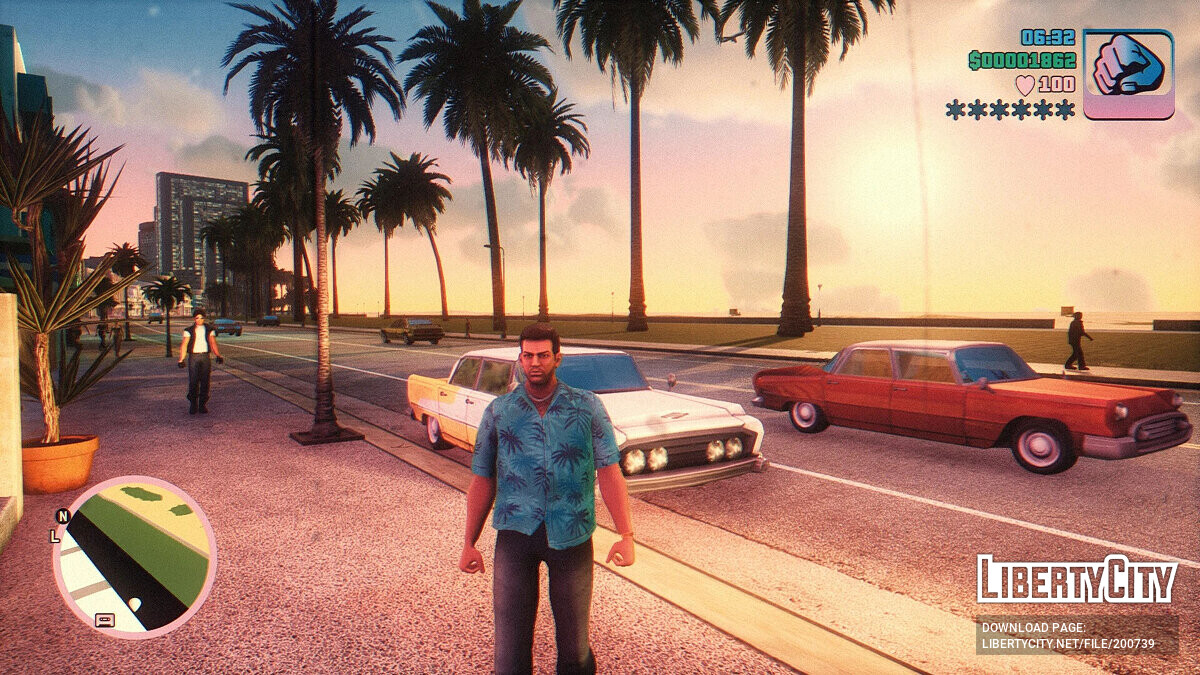 Скачать Визуальные эффекты в стиле 80х для GTA Vice City: The Definitive  Edition