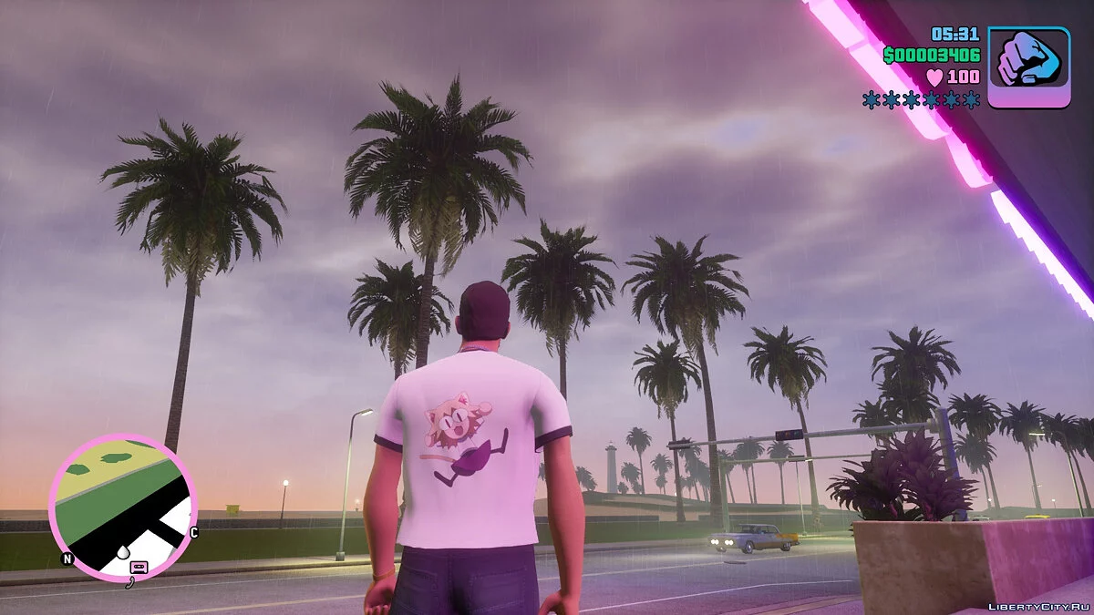 Аниме футболка Tsukihime / GTA Vice City: The Definitive Edition