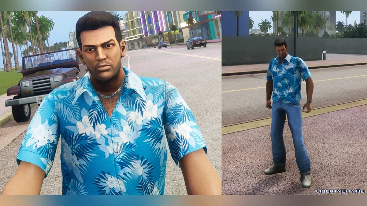 Рубашка из артворка / GTA Vice City: The Definitive Edition