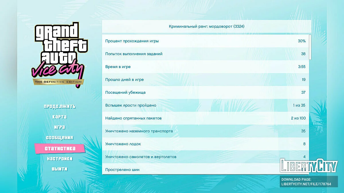 Пройденная сюжетная линия / GTA Vice City: The Definitive Edition