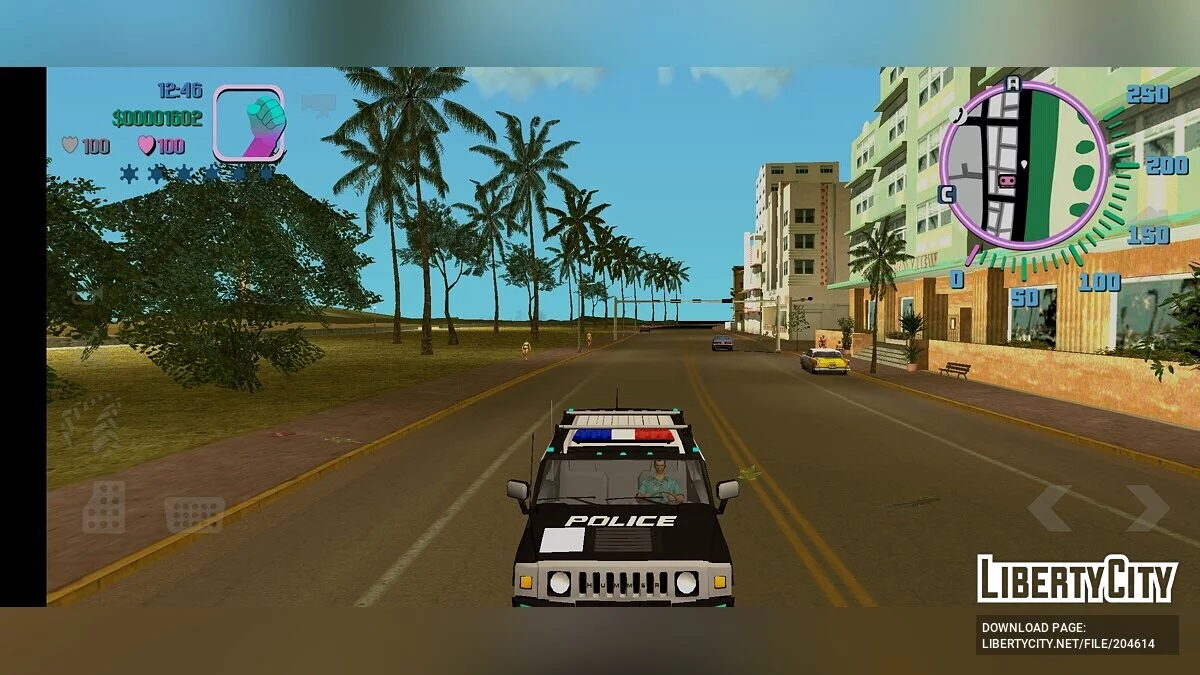 Hummer H2 Полицейский (только DFF) / GTA Vice City (iOS, Android)