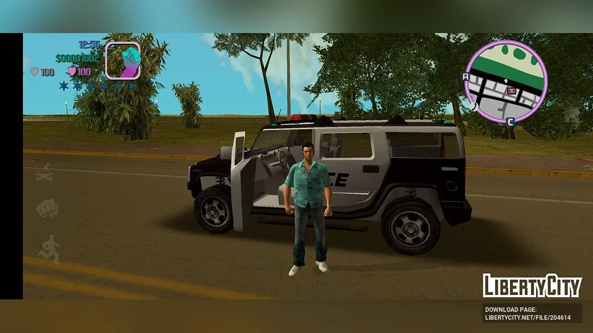 Hummer H2 Полицейский (только DFF) / GTA Vice City (iOS, Android)