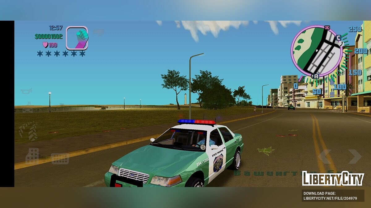 Скачать Полицейская машина Ford Crown Victoria для GTA Vice City (iOS,  Android)