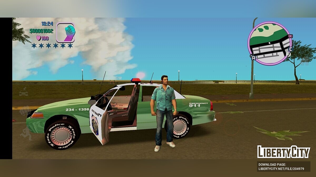 Скачать Полицейская машина Ford Crown Victoria для GTA Vice City (iOS,  Android)