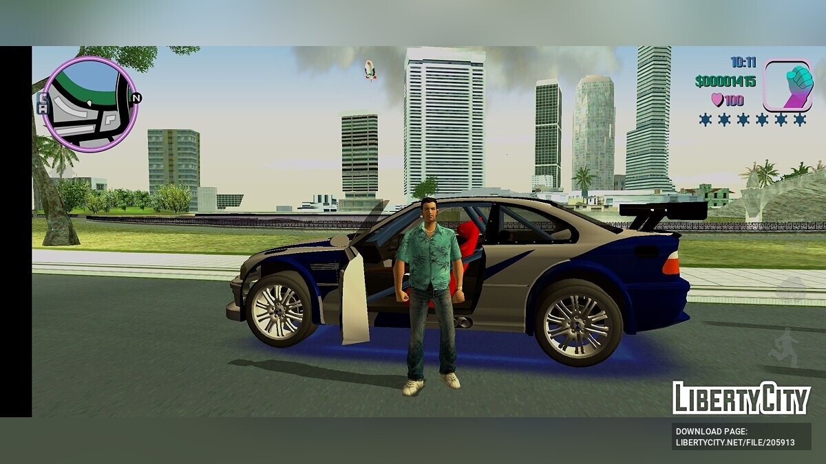 Скачать BMW M3 GTR из Most Wanted (только DFF) для GTA Vice City (iOS,  Android)