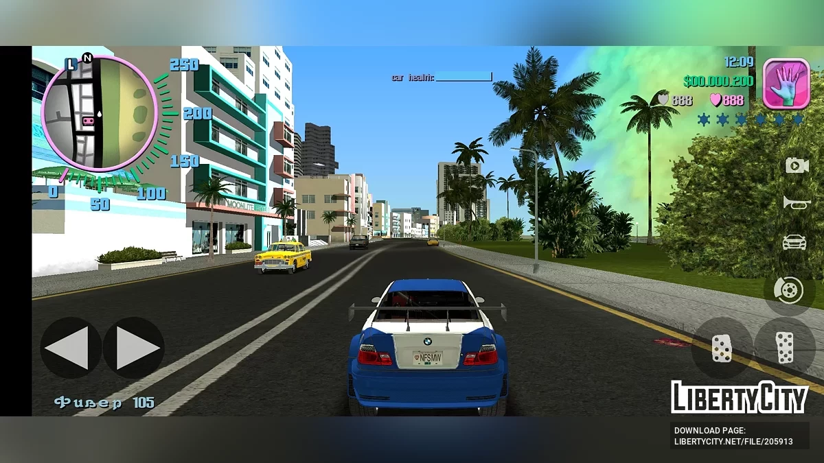 BMW M3 GTR из NFS Most Wanted / GTA Vice City (iOS, Android)