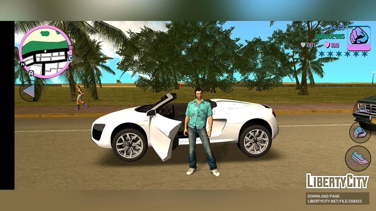 Audi R8 Кабриолет / GTA Vice City (iOS, Android)