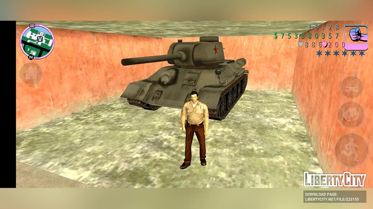 Советский Танк T-34-85 / GTA Vice City (iOS, Android)