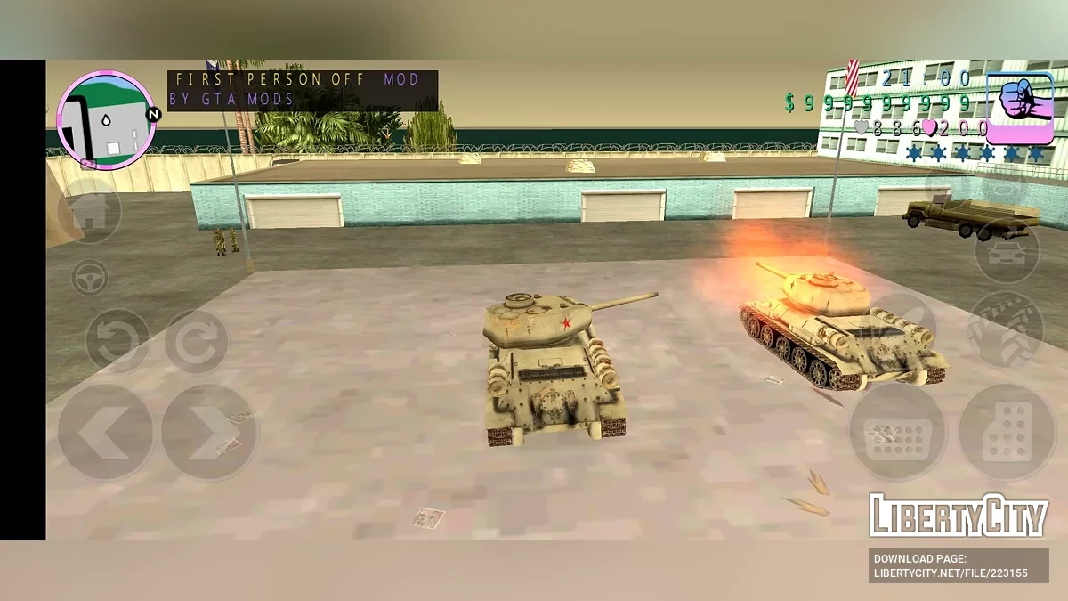Советский Танк T-34-85 / GTA Vice City (iOS, Android)