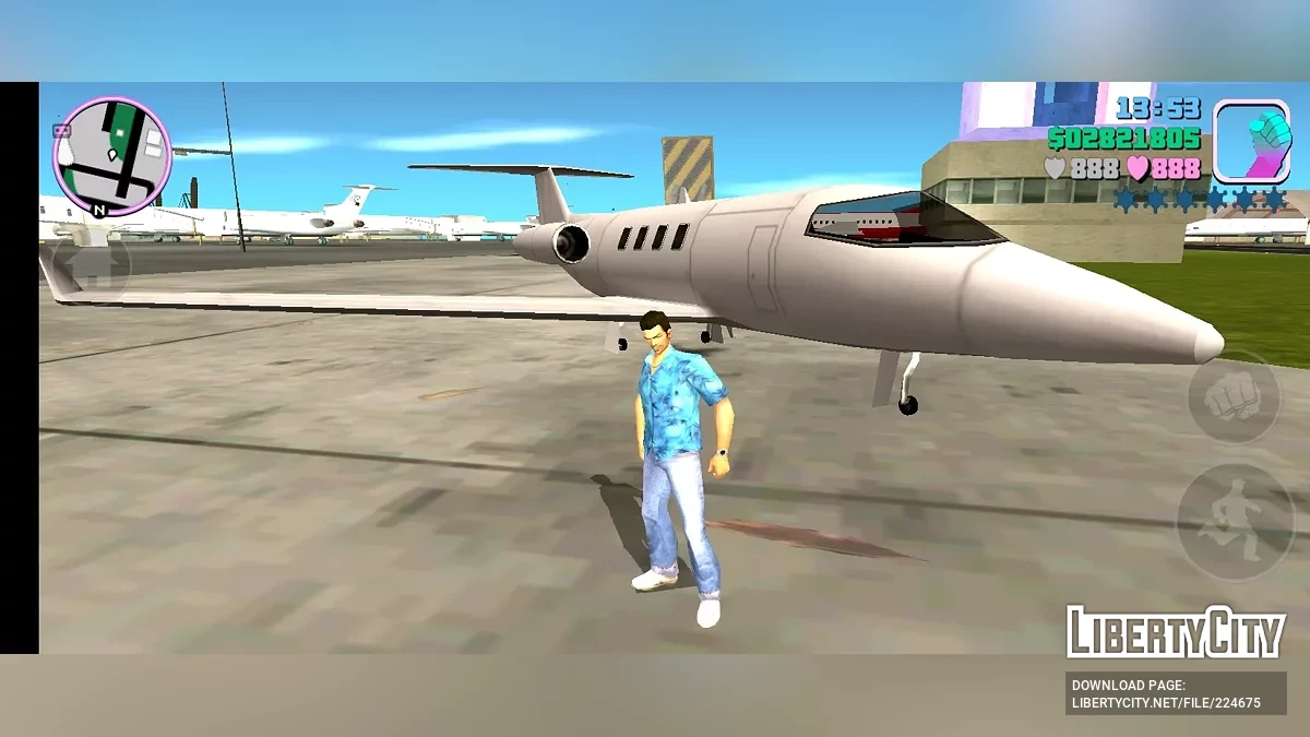 Самолет SA Shamal для мобильных устройств / GTA Vice City (iOS, Android)