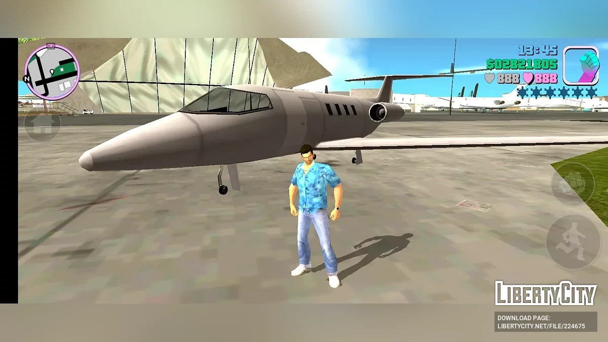Самолет SA Shamal для мобильных устройств / GTA Vice City (iOS, Android)