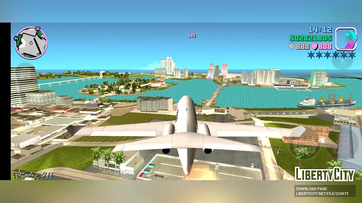 Самолет SA Shamal для мобильных устройств / GTA Vice City (iOS, Android)