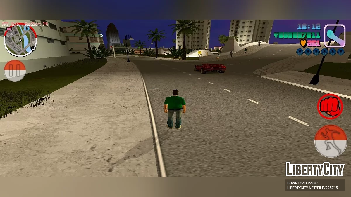 Включение и выключение интерфейса / GTA Vice City (iOS, Android)