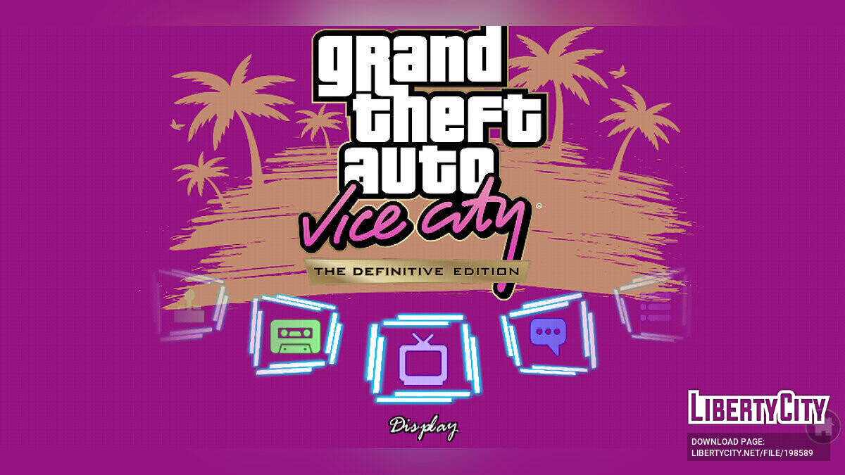 Скачать GTA Vice City: The Definitive Edition - новые текстуры для меню игры  для GTA Vice City (iOS, Android)