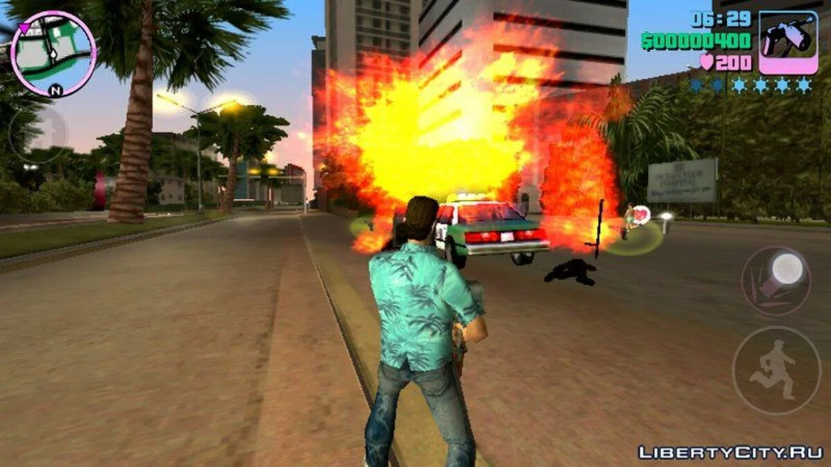 Новые эффекты огня / GTA Vice City (iOS, Android)