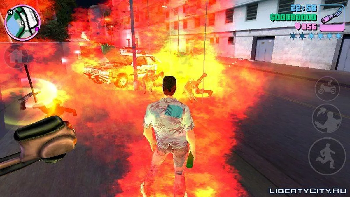 Новые эффекты огня / GTA Vice City (iOS, Android)