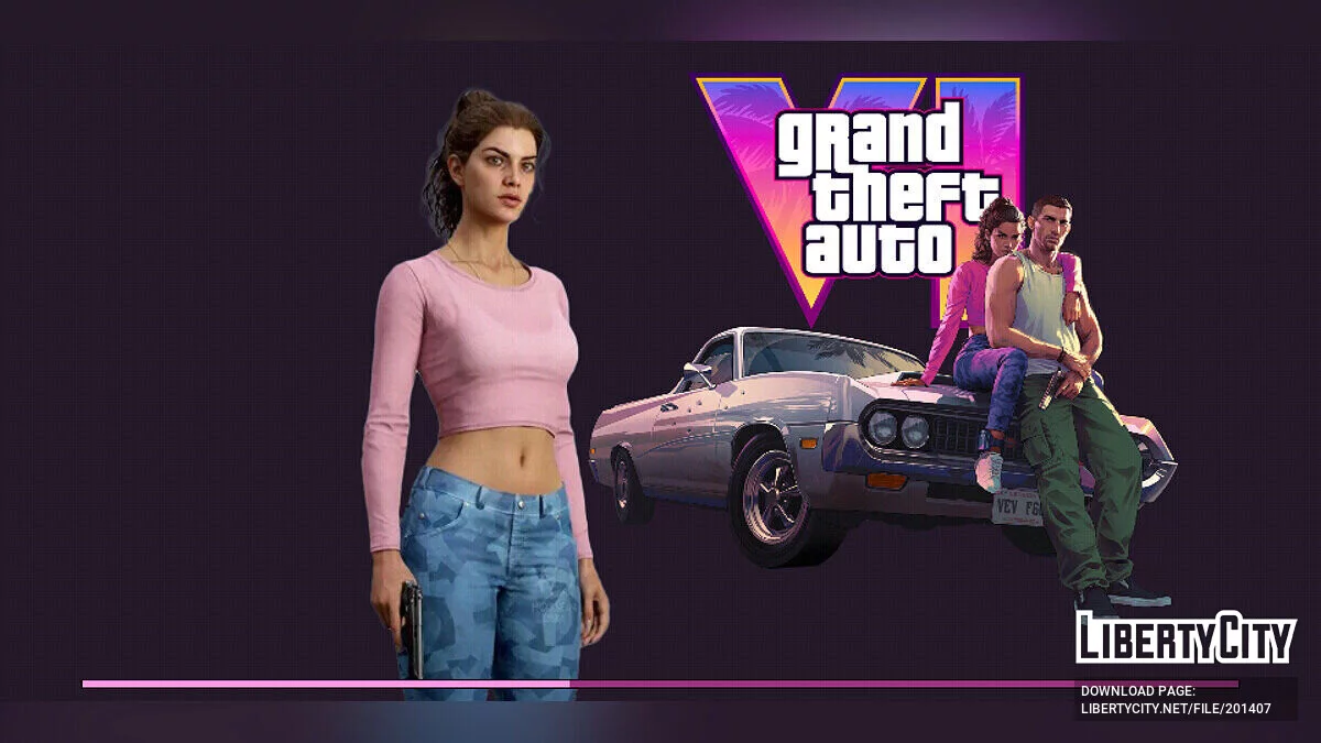 Меню в стиле GTA 6 / GTA Vice City (iOS, Android)