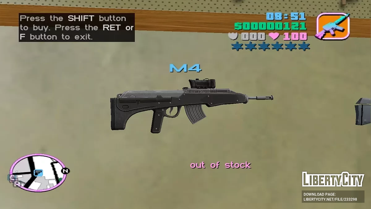 Плазменная винтовка TC2000-R / GTA Vice City (iOS, Android)