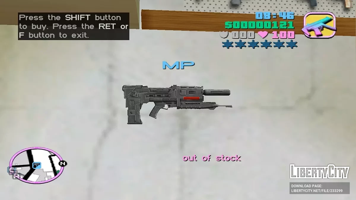 Плазменное Оружие Skynet V96 / GTA Vice City (iOS, Android)