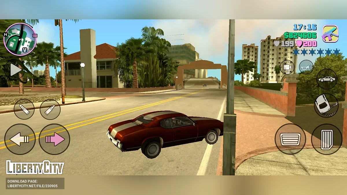 Новые кнопки окончательной версии SA и новые иконки оружия в стиле ПК / GTA Vice City (iOS, Android)