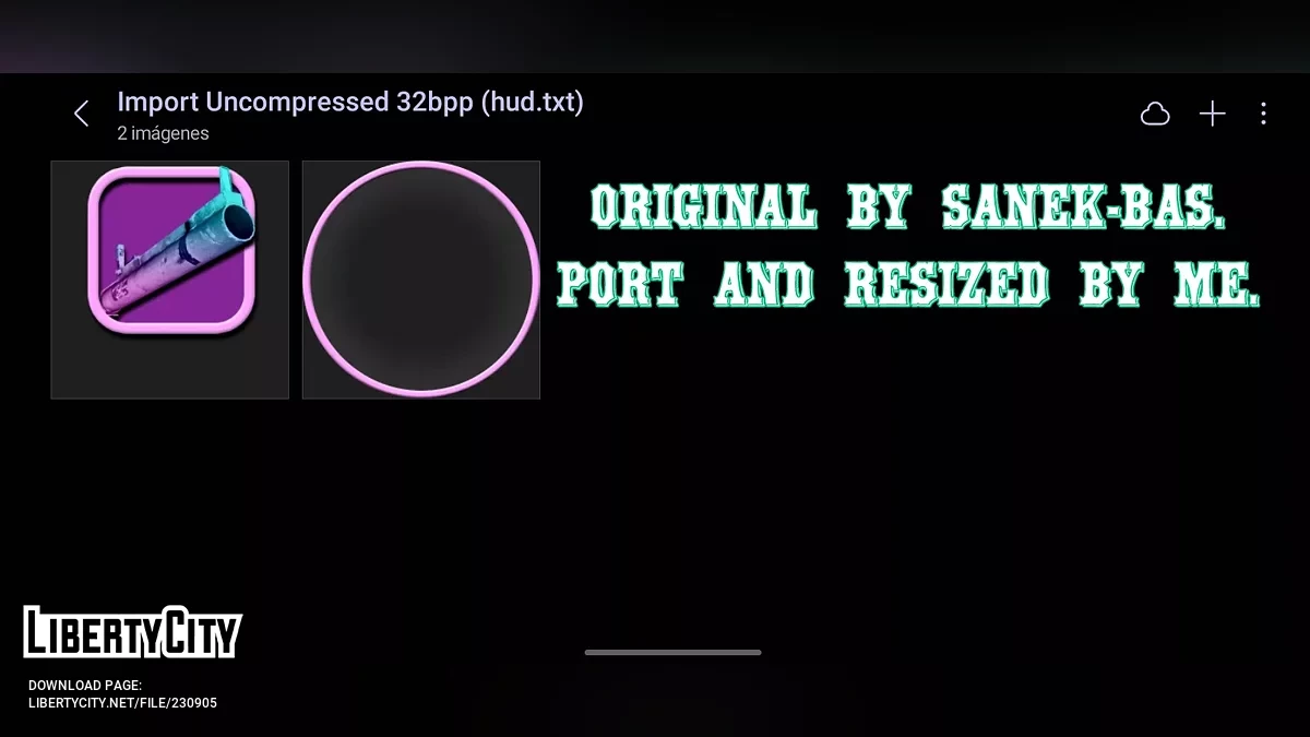 Новые кнопки окончательной версии SA и новые иконки оружия в стиле ПК / GTA Vice City (iOS, Android)