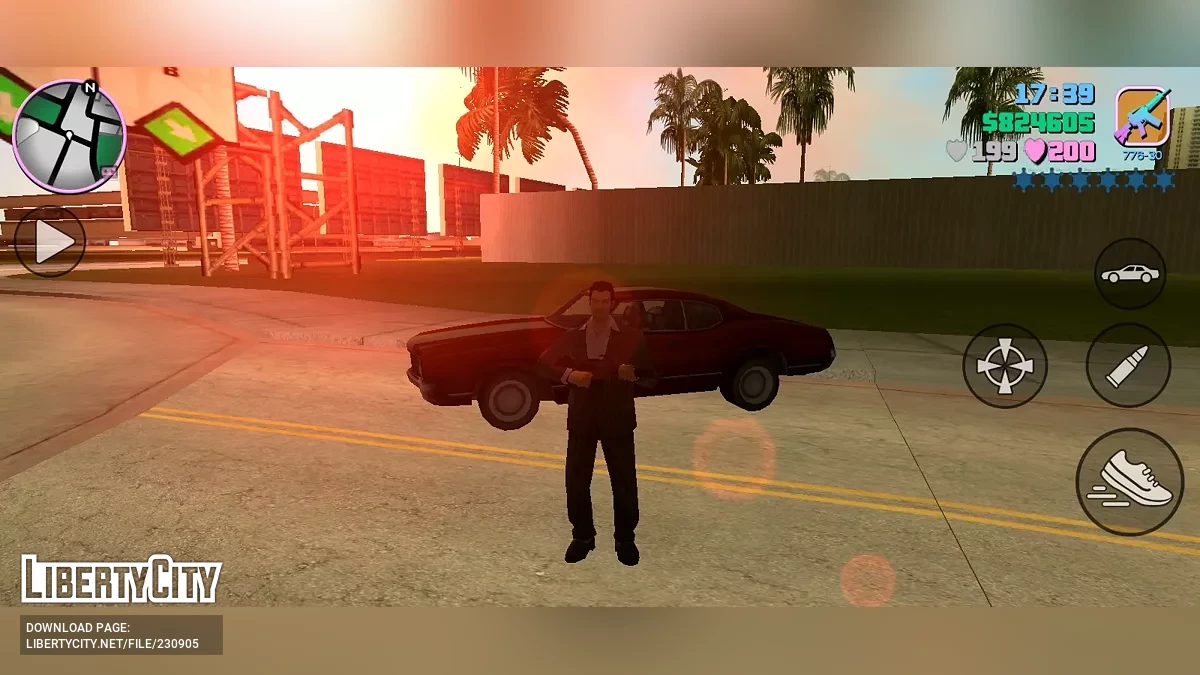 Новые кнопки окончательной версии SA и новые иконки оружия в стиле ПК / GTA Vice City (iOS, Android)
