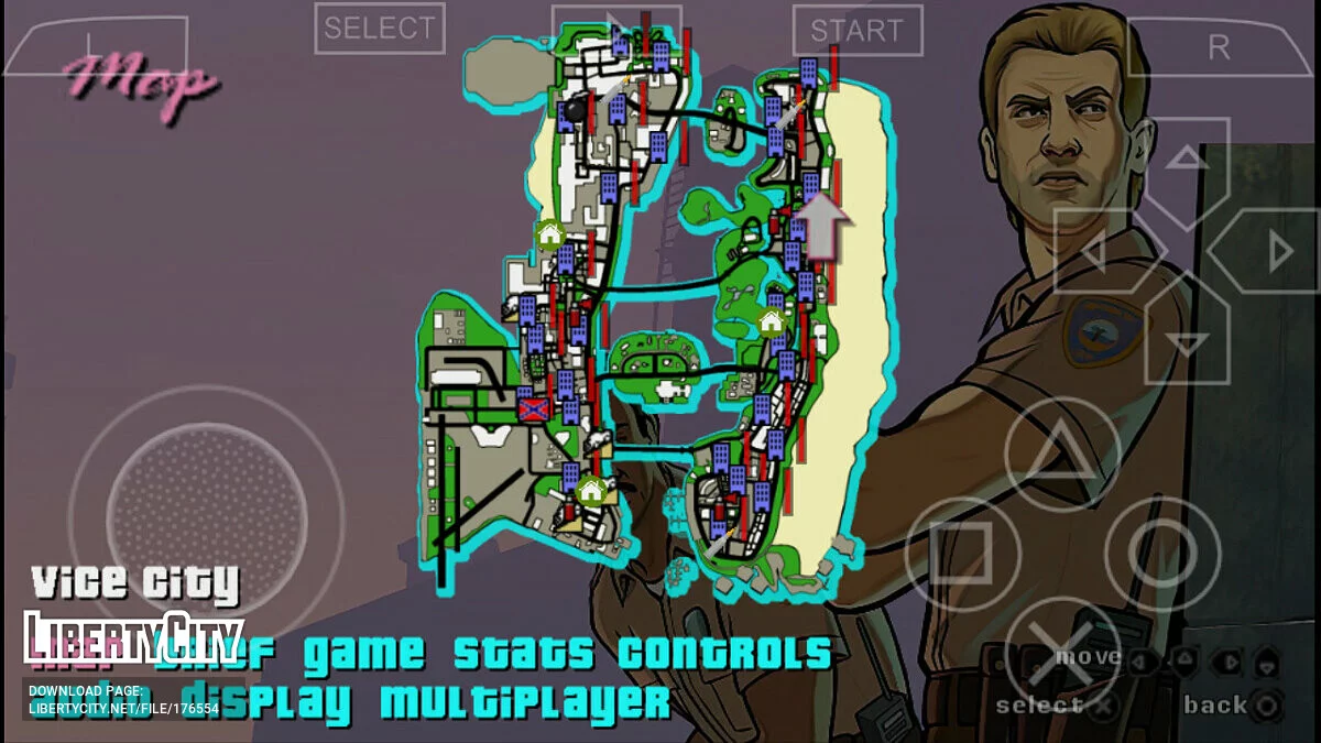 Улучшенные текстуры в главном меню / GTA Vice City Stories