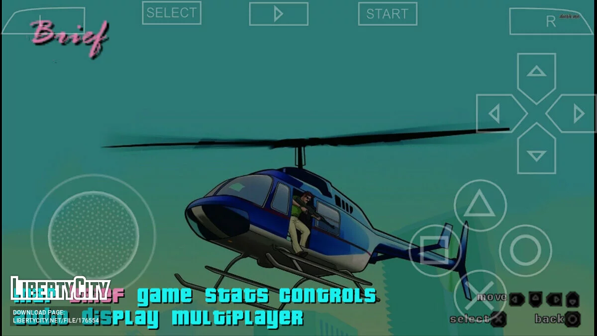 Улучшенные текстуры в главном меню / GTA Vice City Stories