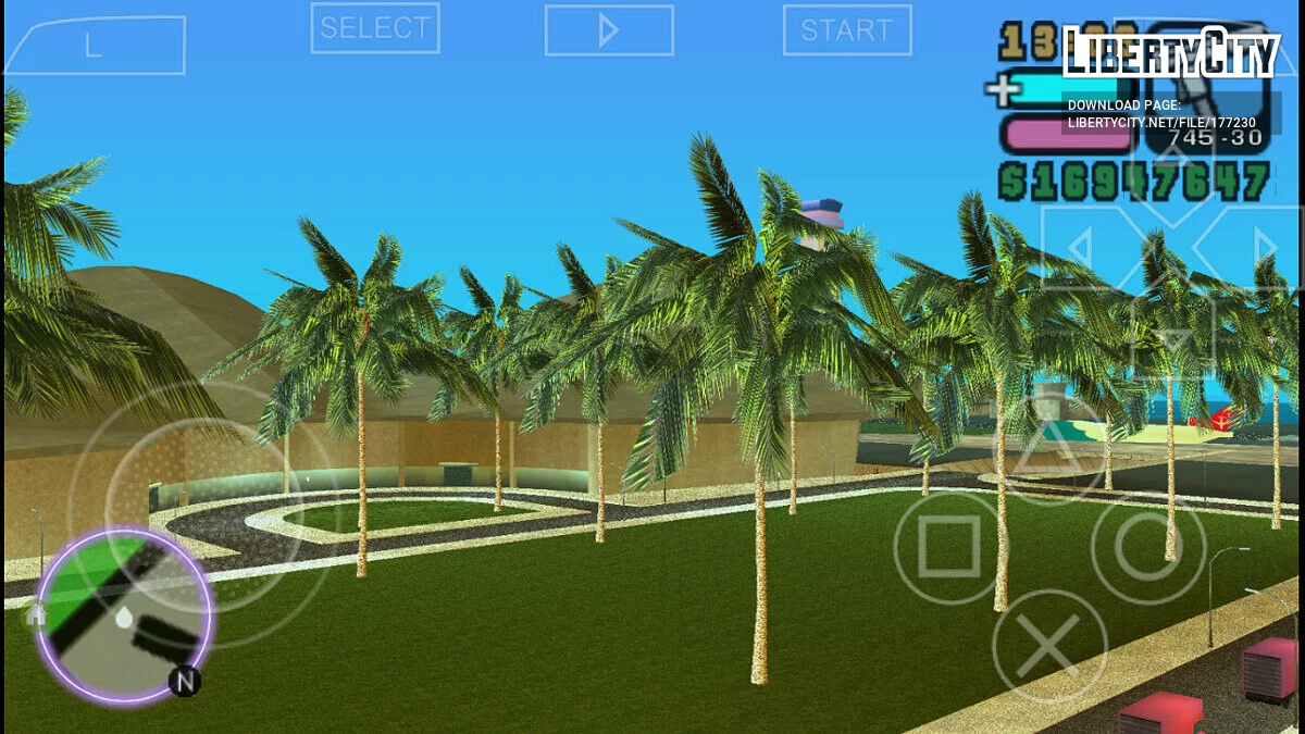 Обновленные текстуры пальм и растительности / GTA Vice City Stories