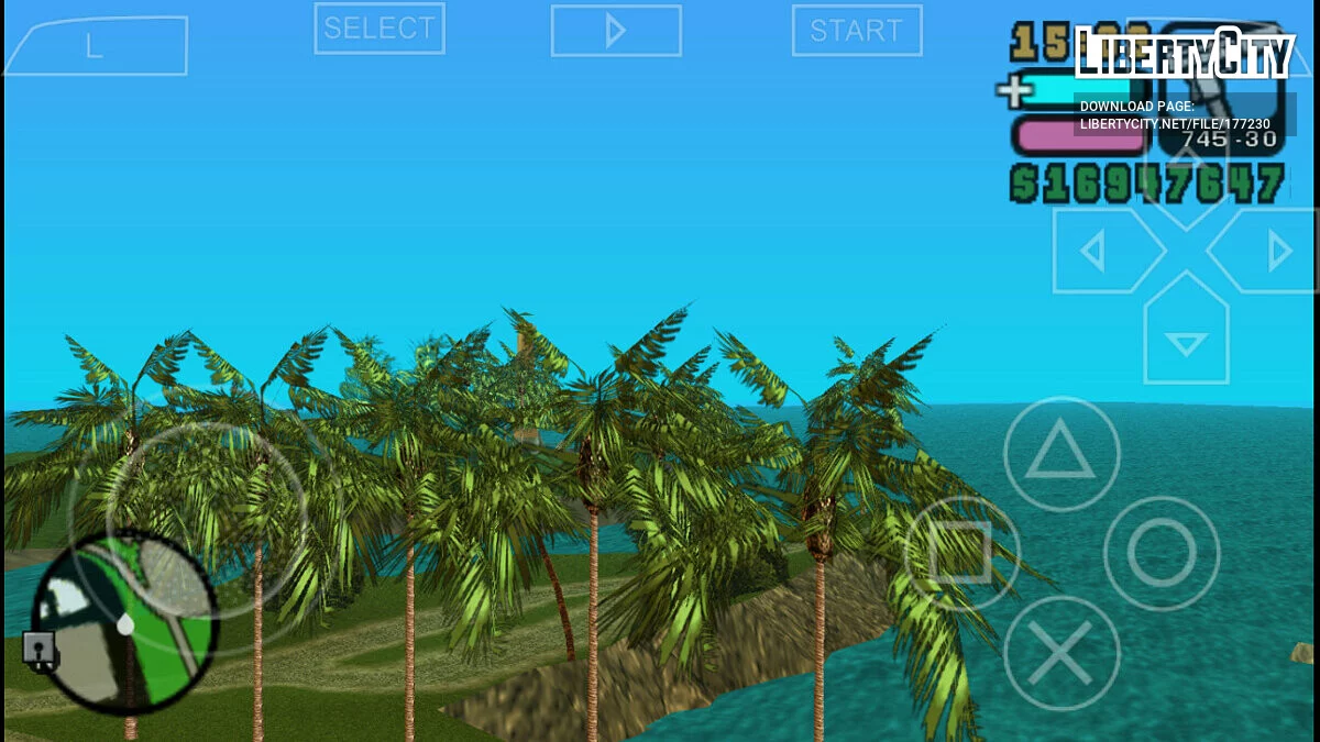 Обновленные текстуры пальм и растительности / GTA Vice City Stories
