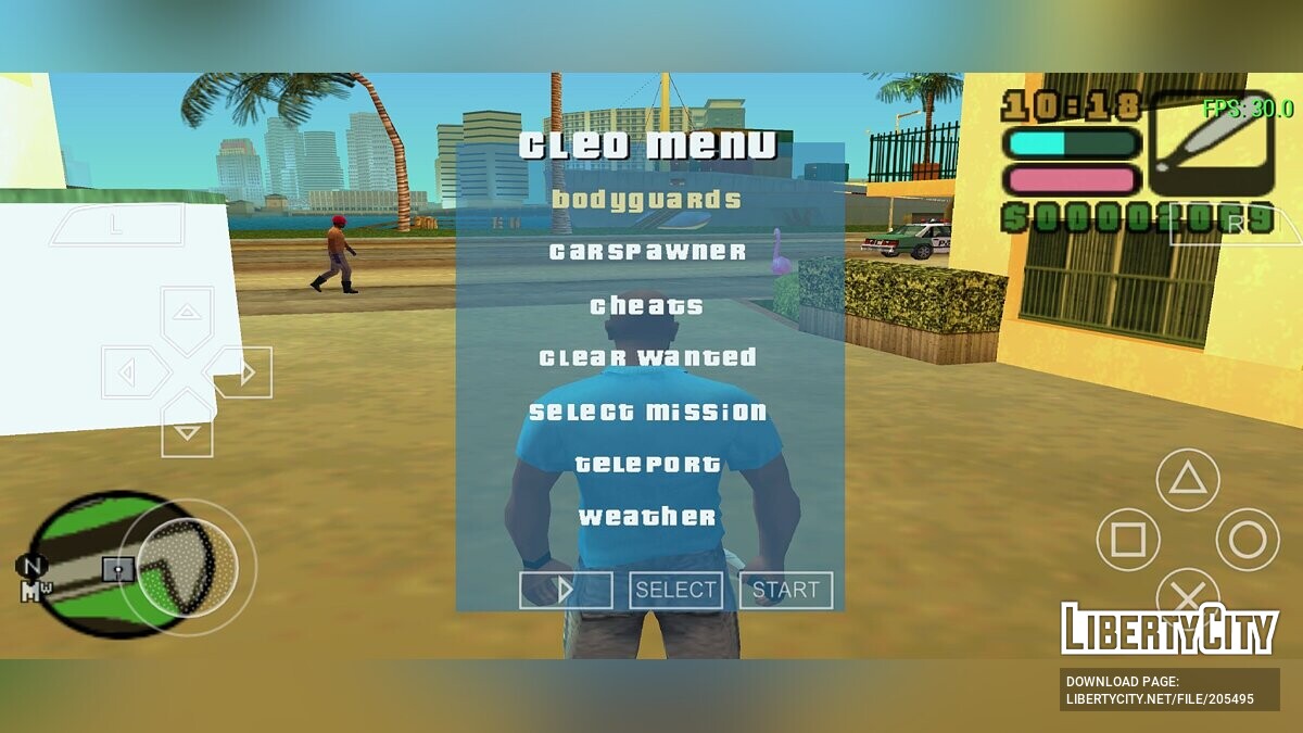 Скачать CLEO меню для эмулятора PPSSPP для GTA Vice City Stories