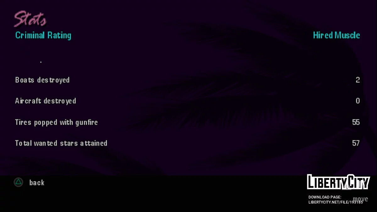 Стартовое сохранение 49.20% (для PS2) / GTA Vice City Stories