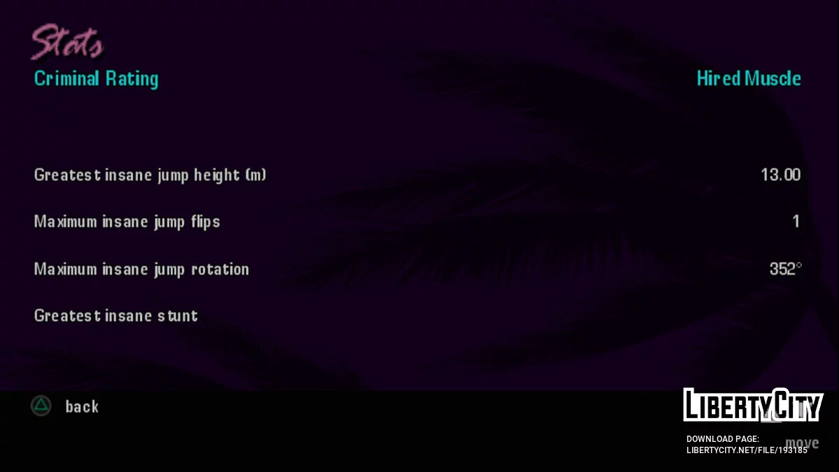 Стартовое сохранение 49.20% (для PS2) / GTA Vice City Stories