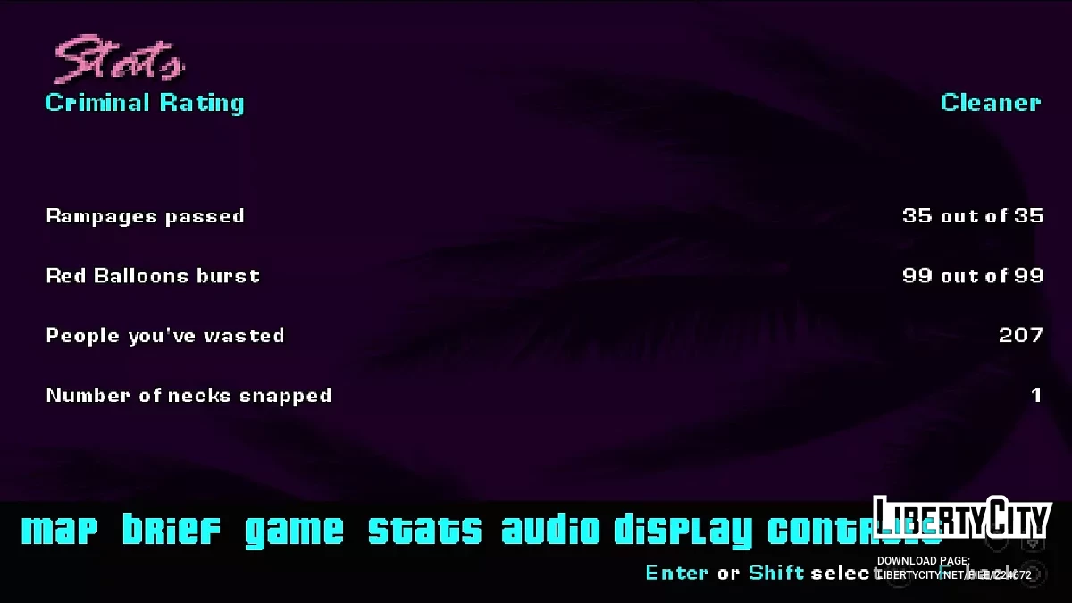 Стартовые и 100% сохранения для адаптации GTA VCS PC / GTA Vice City Stories